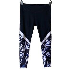 Fabletics Palm Leaf Mesh Crop Leggings